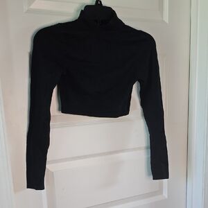 Free People Black Fitted Crop Top